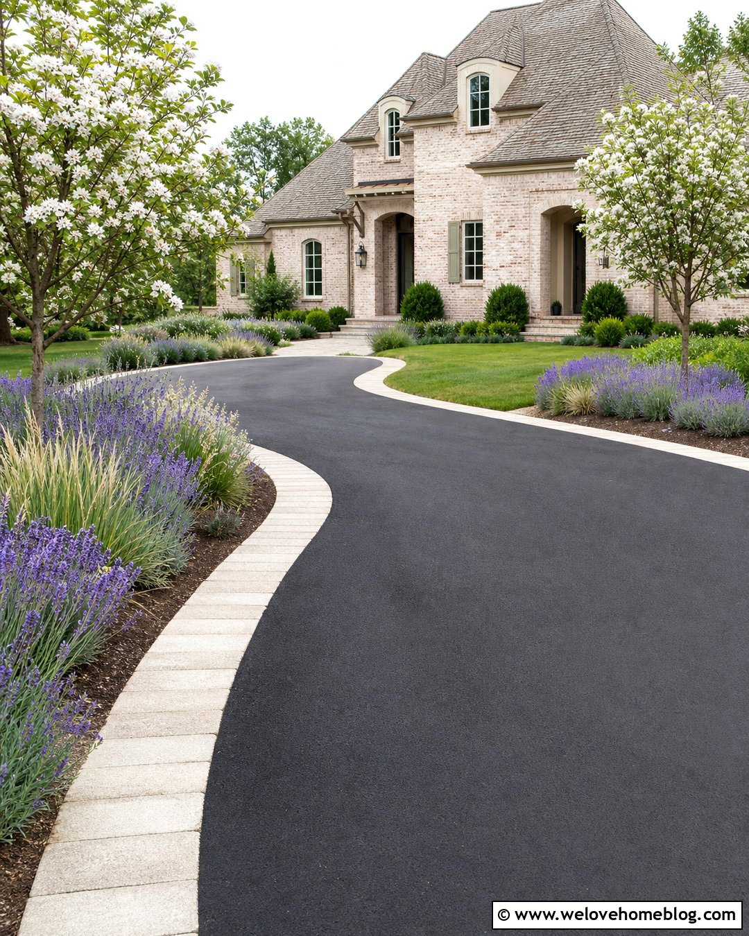 Asphalt Driveway With Limestone Border - 20 asphalt driveway border ideas