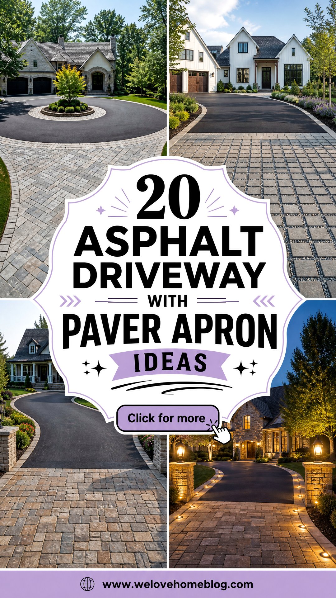 20 Asphalt Driveway With Paver Apron Ideas for a Refined Entry - 20 Asphalt Driveway With Paver Apron Ideas for a Refined Entry