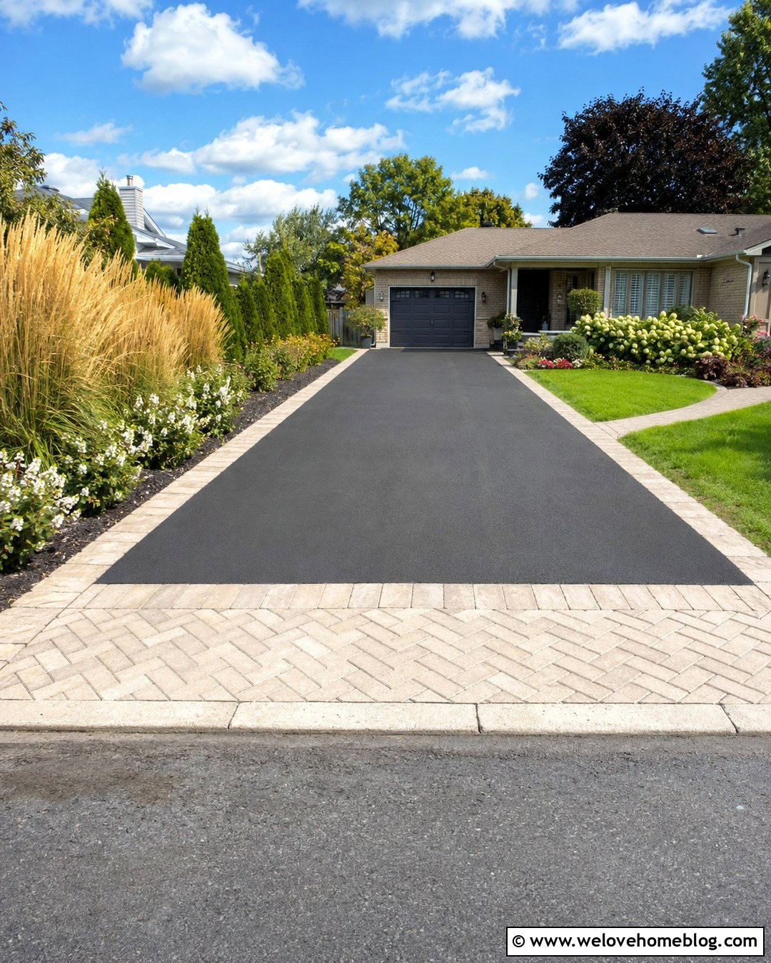 Asphalt Driveway With Paver Apron - 20 driveway asphalt ideas