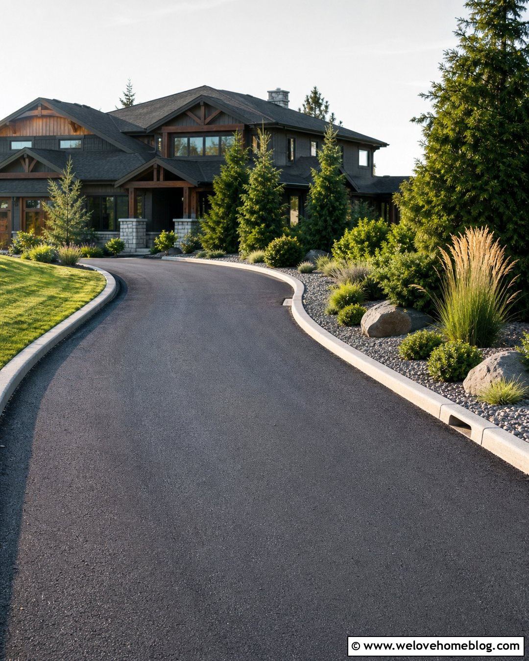 Asphalt Driveway With Raised Concrete Curb Border - 20 asphalt driveway with concrete border ideas