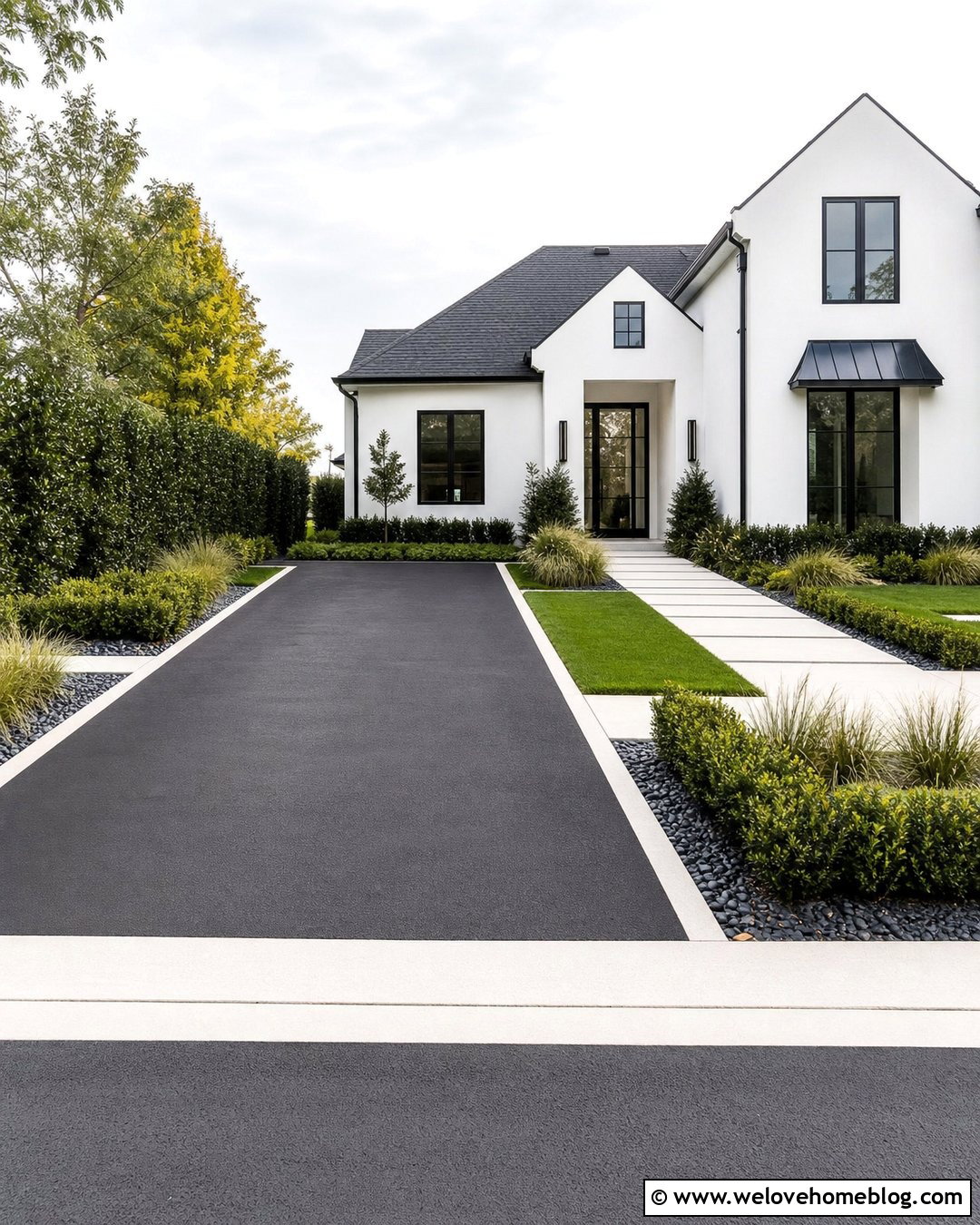 Asphalt Driveway With White Concrete Border - 20 asphalt driveway with concrete border ideas