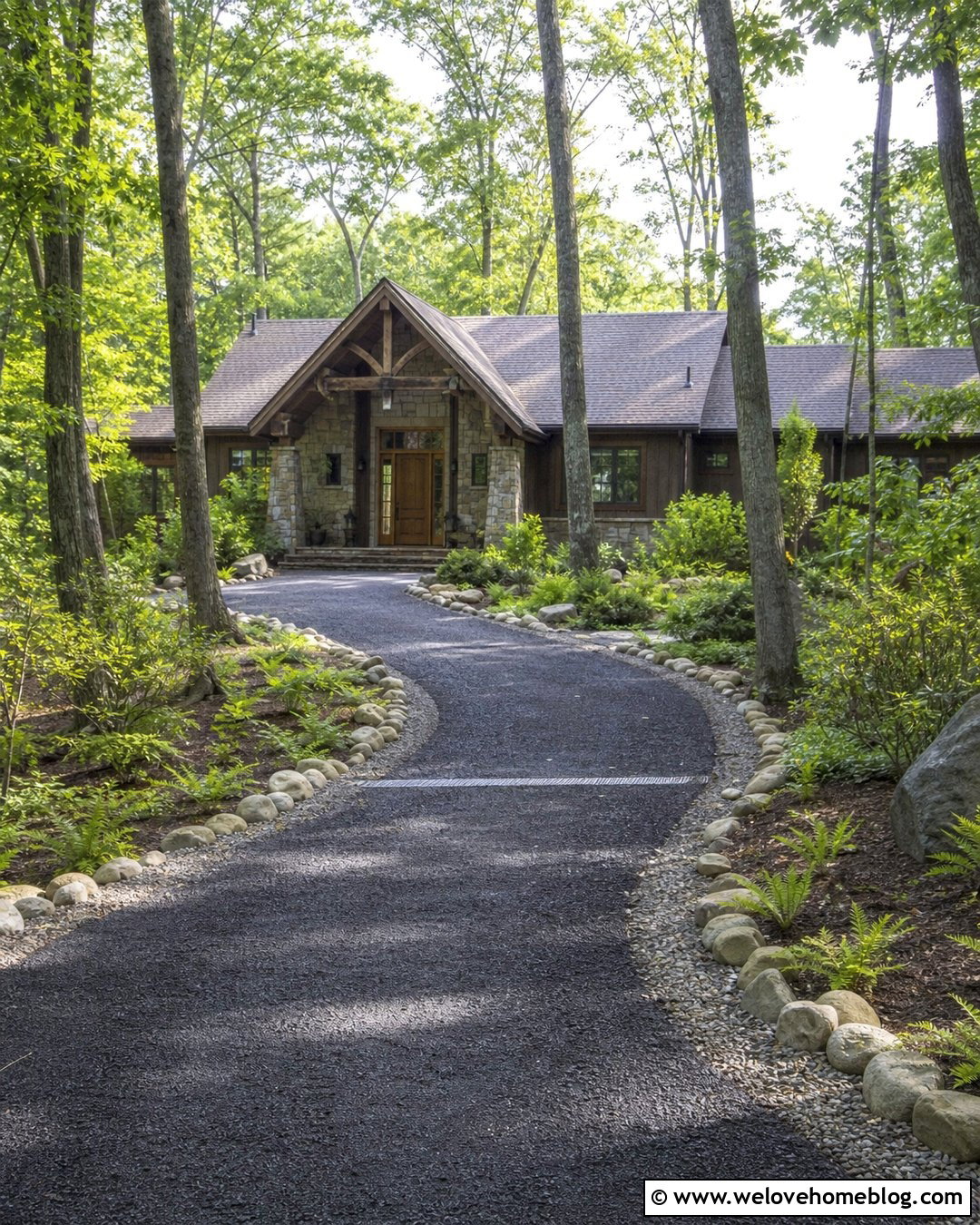 Asphalt Millings Driveway Through A Wooded Yard - 25 Asphalt Millings Driveway Ideas