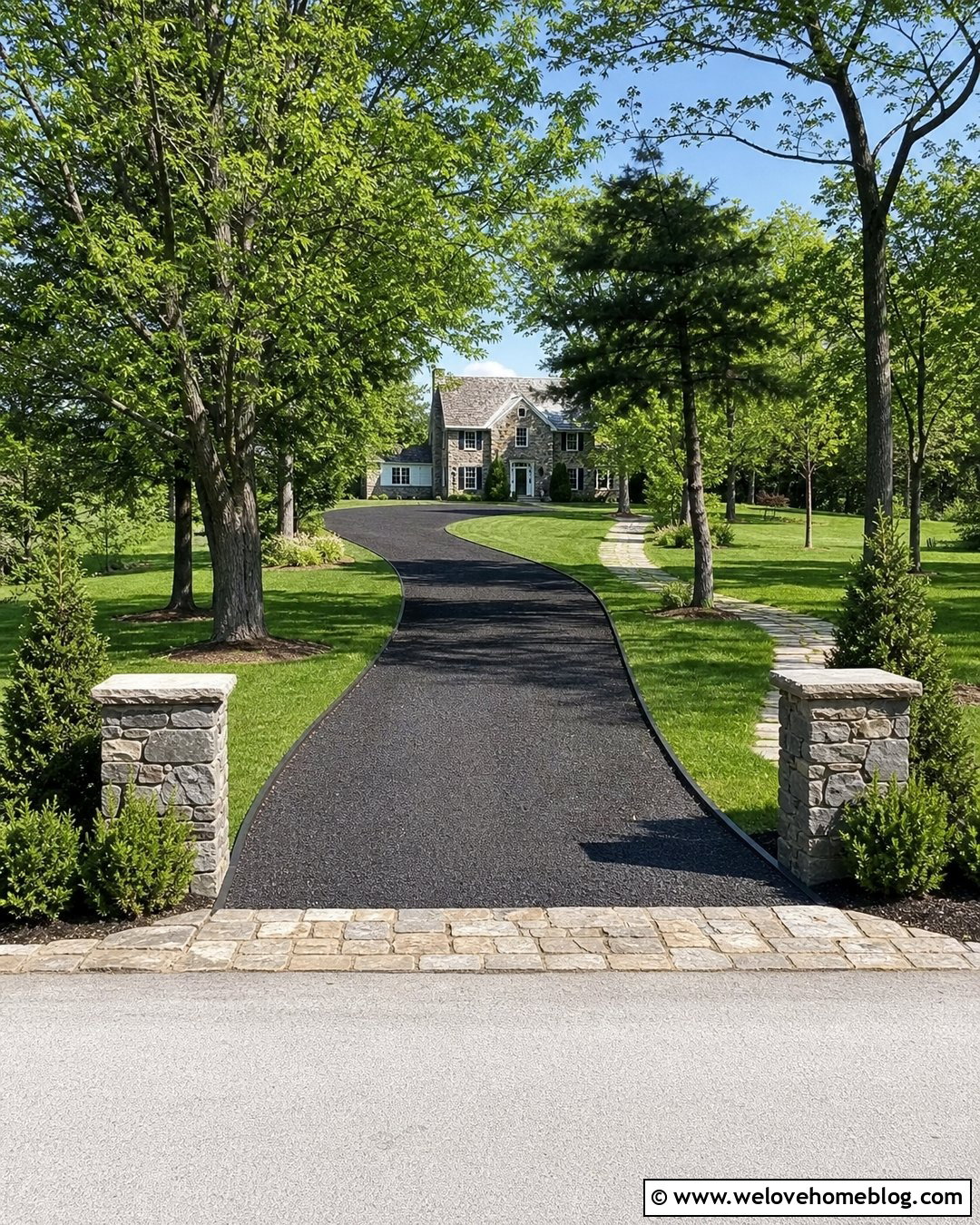 Asphalt Millings Driveway With Steel Edging - 20 Driveway Alternatives Cheap Ideas