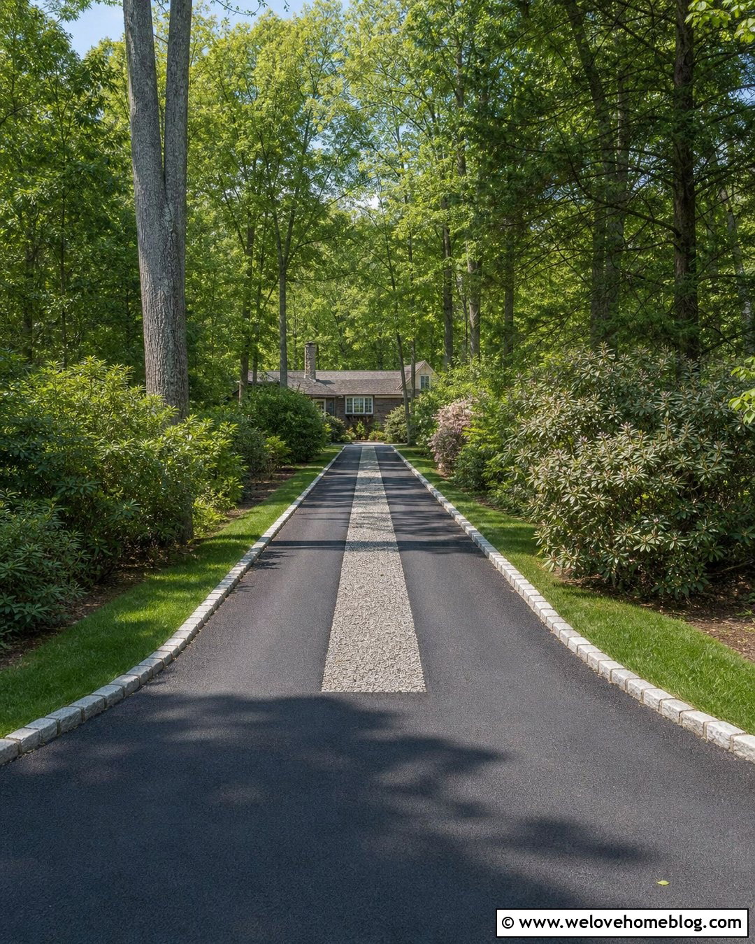Asphalt Track Driveway With Crushed Stone Center - 20 2 Track Driveway ideas