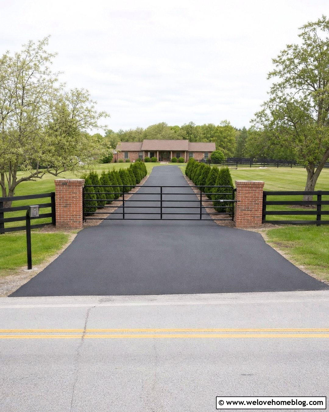 Automatic Cattle Gate With Asphalt Driveway - 25 Driveway Cattle Gate Entrance Ideas
