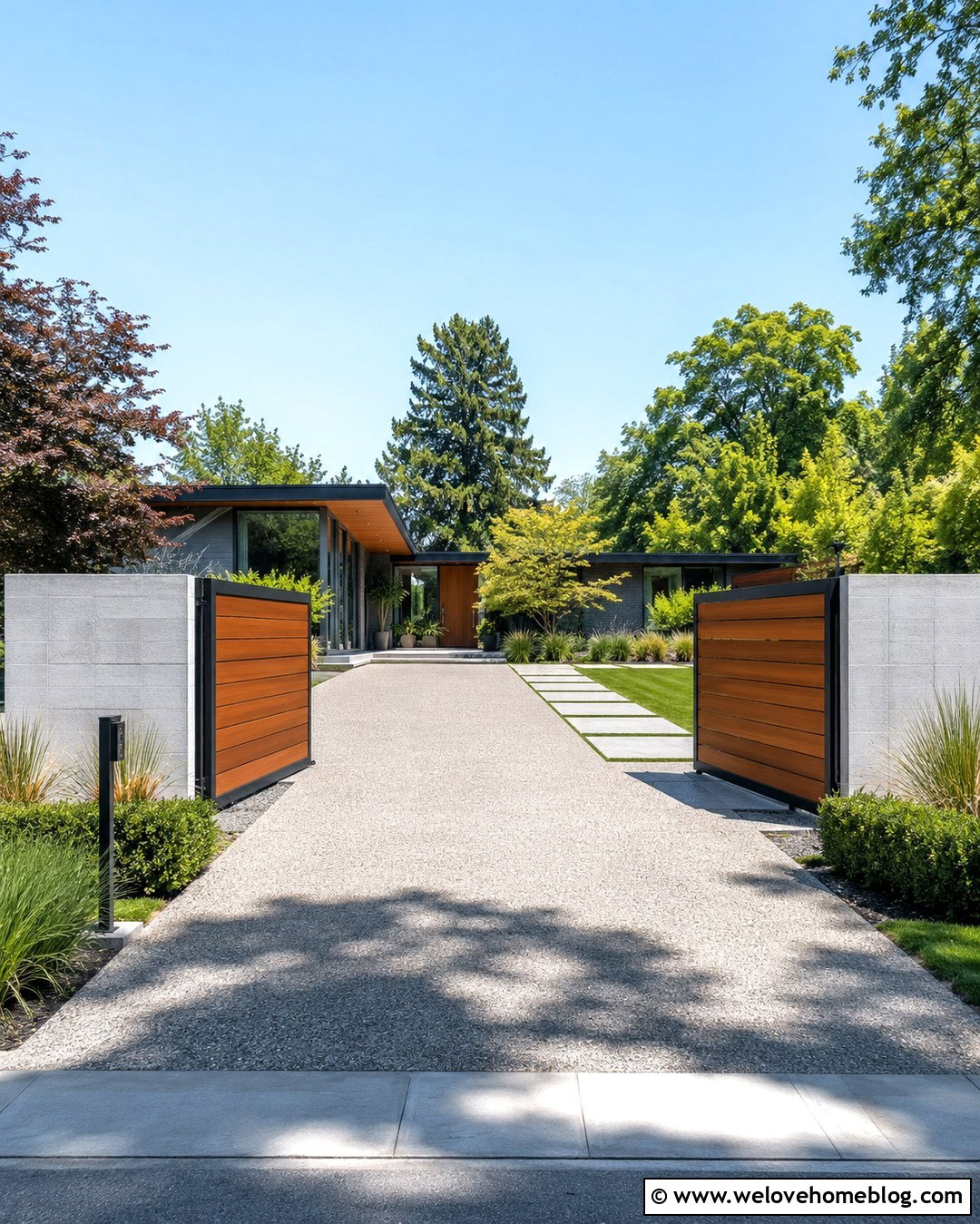 Automatic Cedar Driveway Gate - 20 Cedar Driveway Gate Ideas