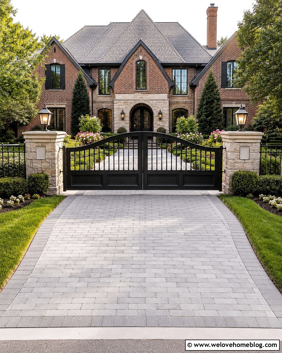 20 Front Gate Driveway Entrance Ideas for Striking Curb Appeal