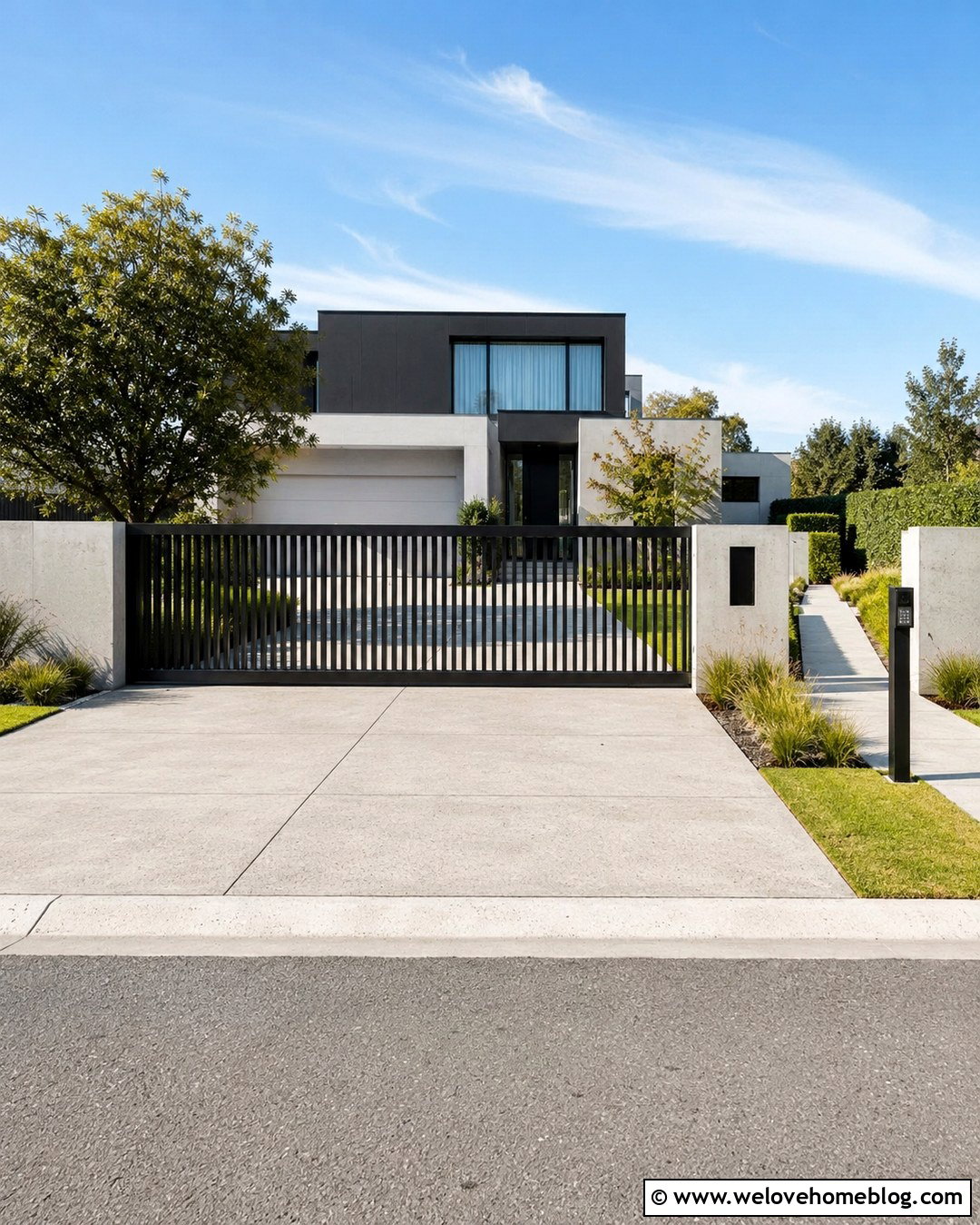 Automatic Driveway Gate with Smart Access - 20 choosing a driveway gate style ideas