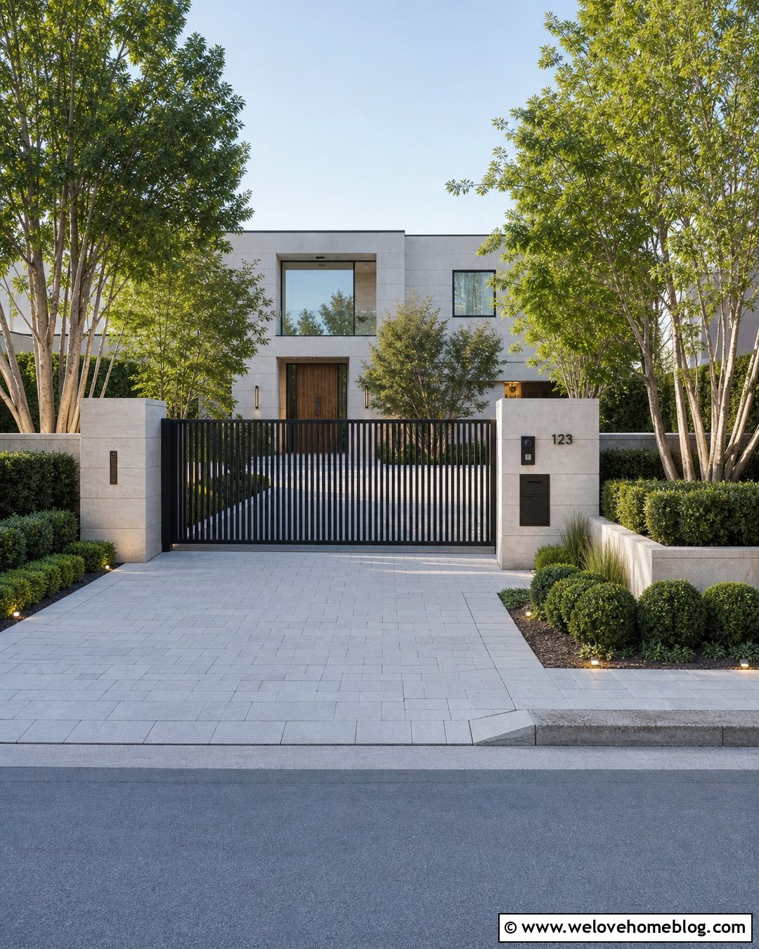 Automatic Gate With Smart Entry System - 30 Automatic Gates Driveways Ideas