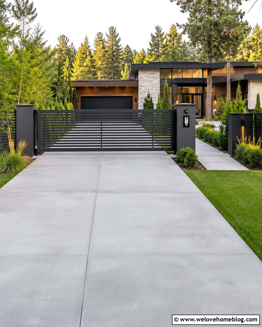 Automatic Sliding Gate With Keypad Entry - 20 driveway sliding gate ideas