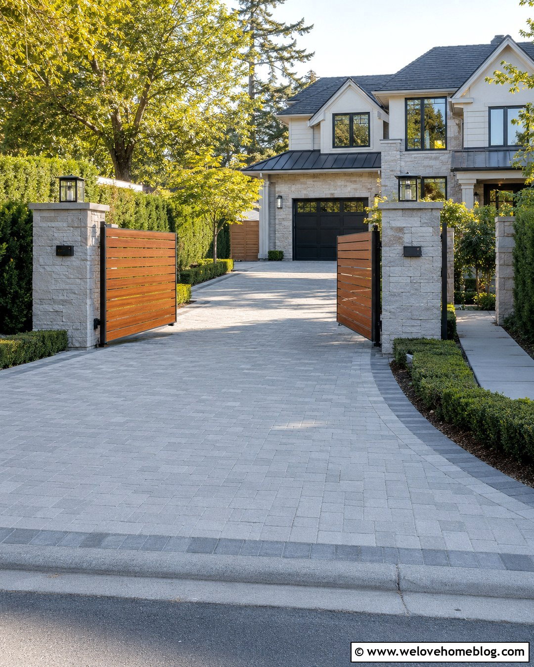 Automatic Wood Driveway Gate - 20 wood gate driveway ideas