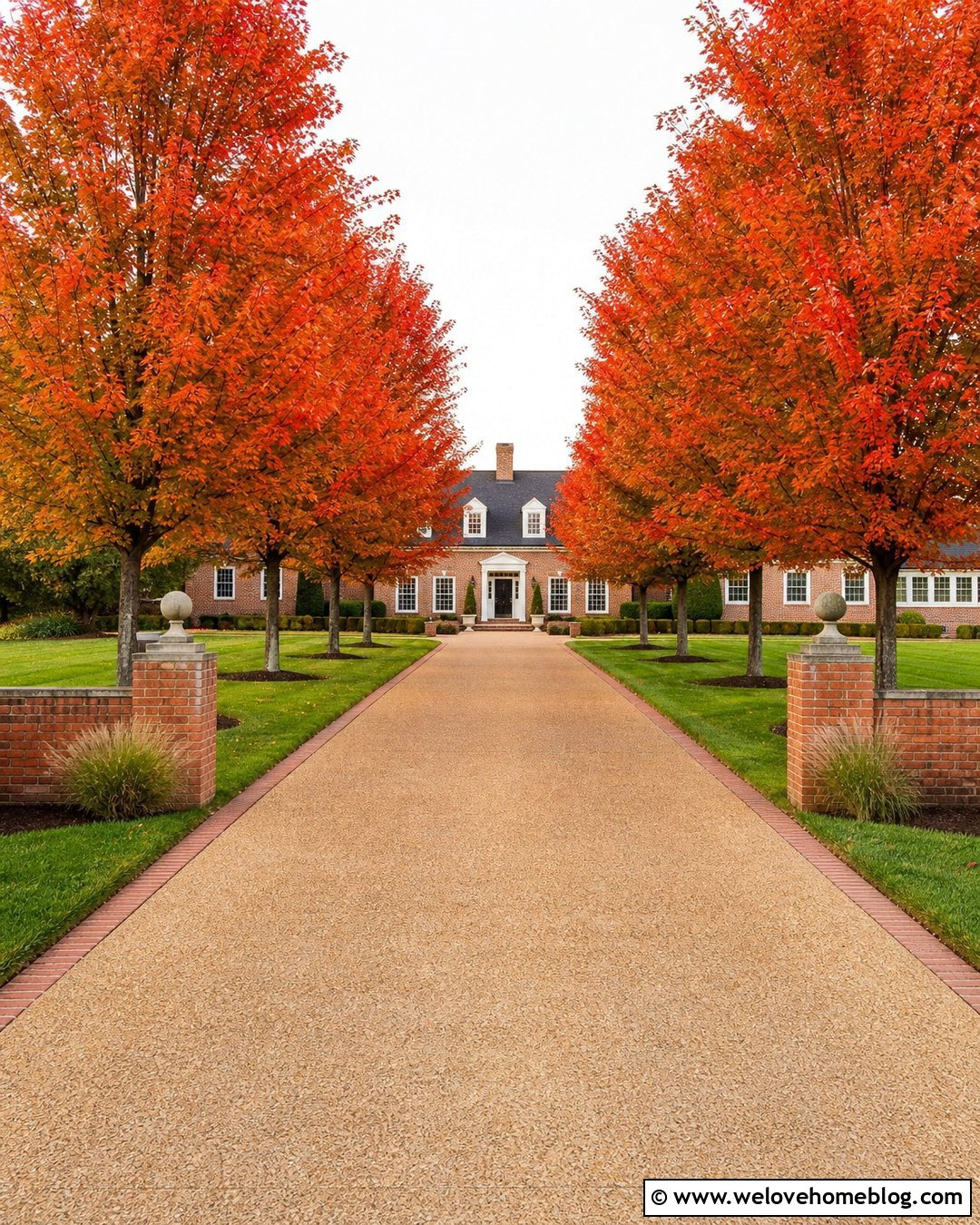 Autumn Blaze Maple Tree Lined Driveway - 20 maple tree lined driveway ideas