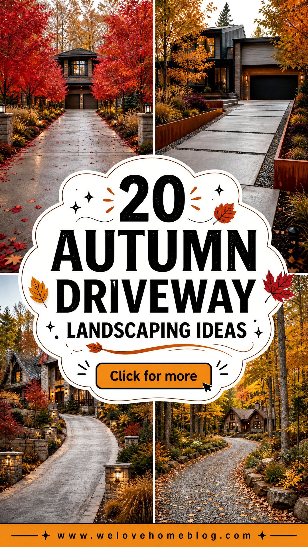 20 Autumn Driveway Landscaping Ideas for Cozy Curb Appeal - 20 Autumn Driveway Landscaping Ideas for Cozy Curb Appeal