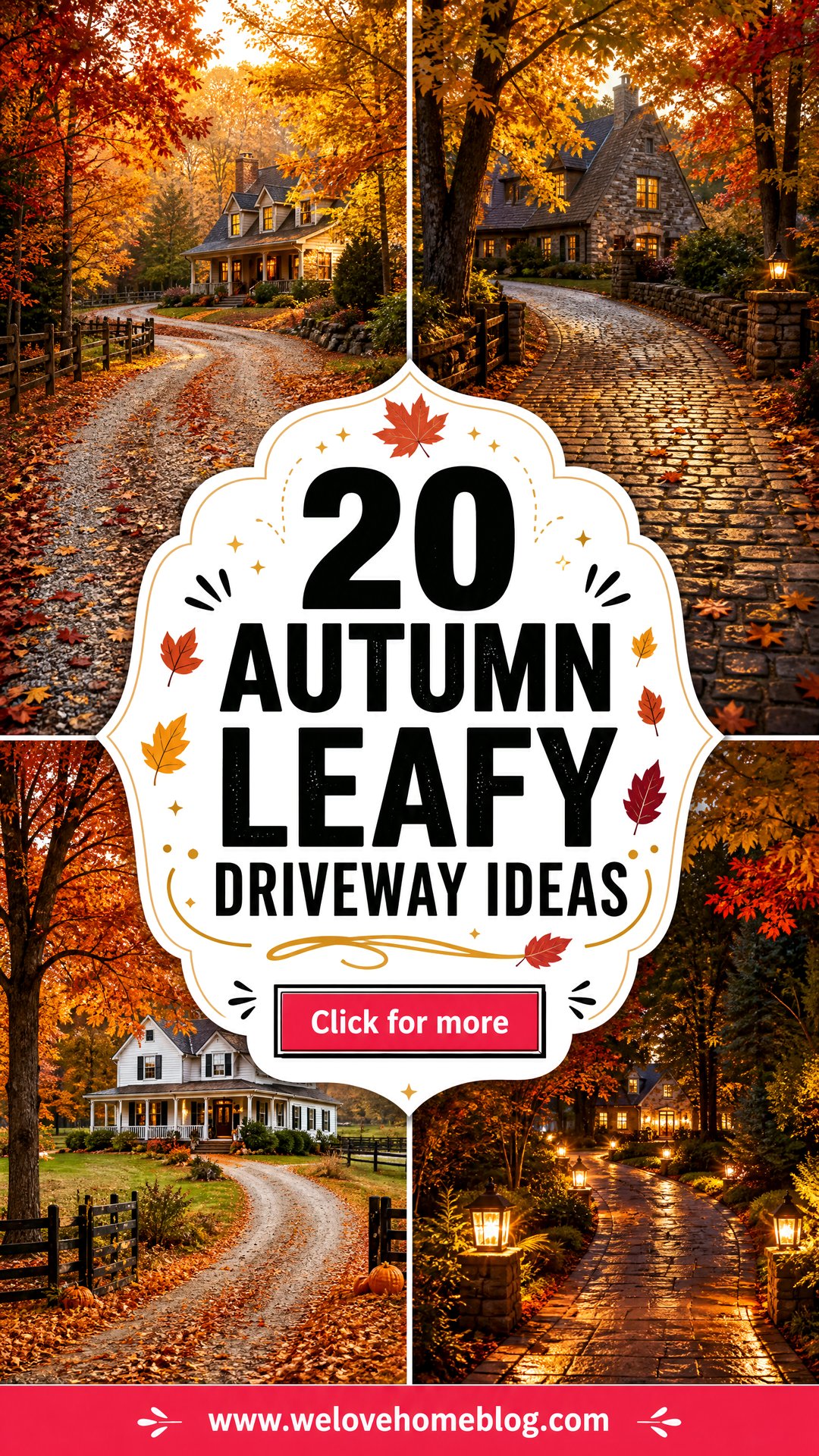 20 Autumn Leafy Driveway Ideas for a Warm Seasonal Welcome - 20 Autumn Leafy Driveway Ideas for a Warm Seasonal Welcome