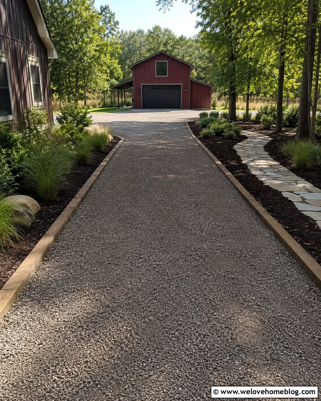 Backyard Driveway To Workshop - 20 Driveway In Backyard Ideas