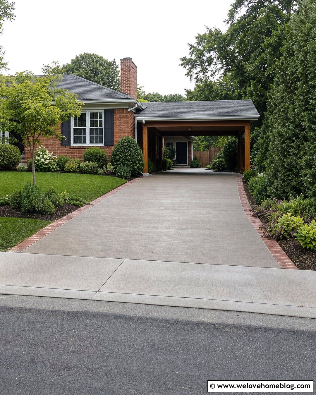 Backyard Driveway With A Carport - 20 Driveway Backyard Ideas