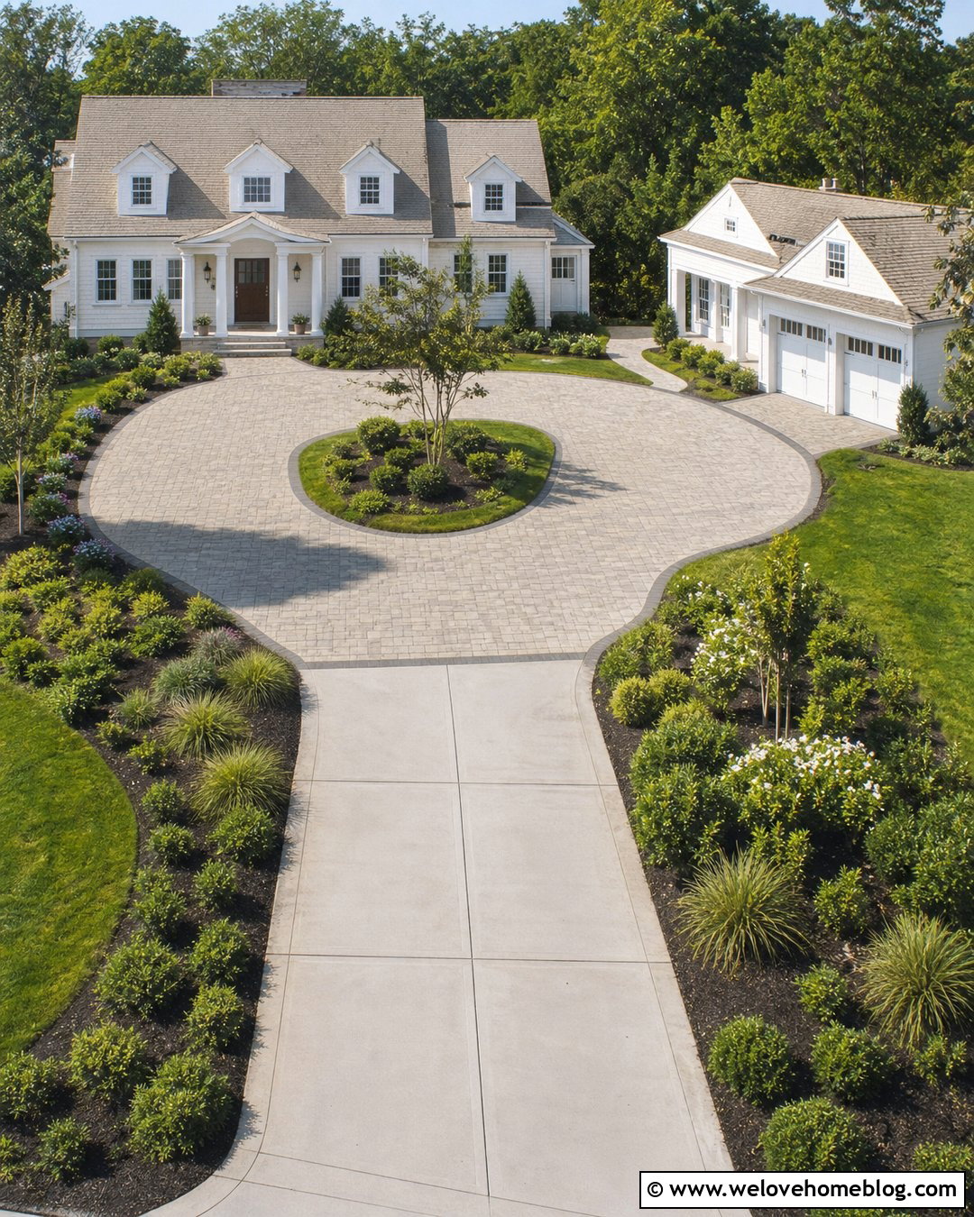 Backyard Driveway With A Garden Turnaround - 20 Driveway Backyard Ideas