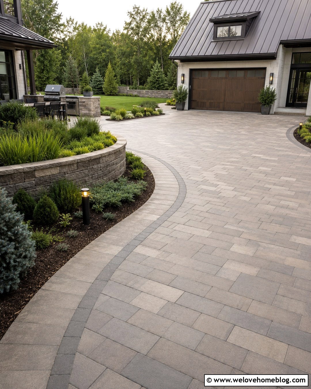Backyard Driveway With Outdoor Kitchen Connection - 20 Backyard With Driveway Ideas
