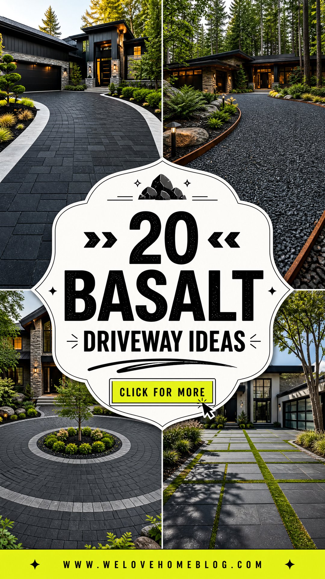 20 Basalt Driveway Ideas for a Bold Modern Home Entrance - 20 Basalt Driveway Ideas for a Bold, Modern Home Entrance