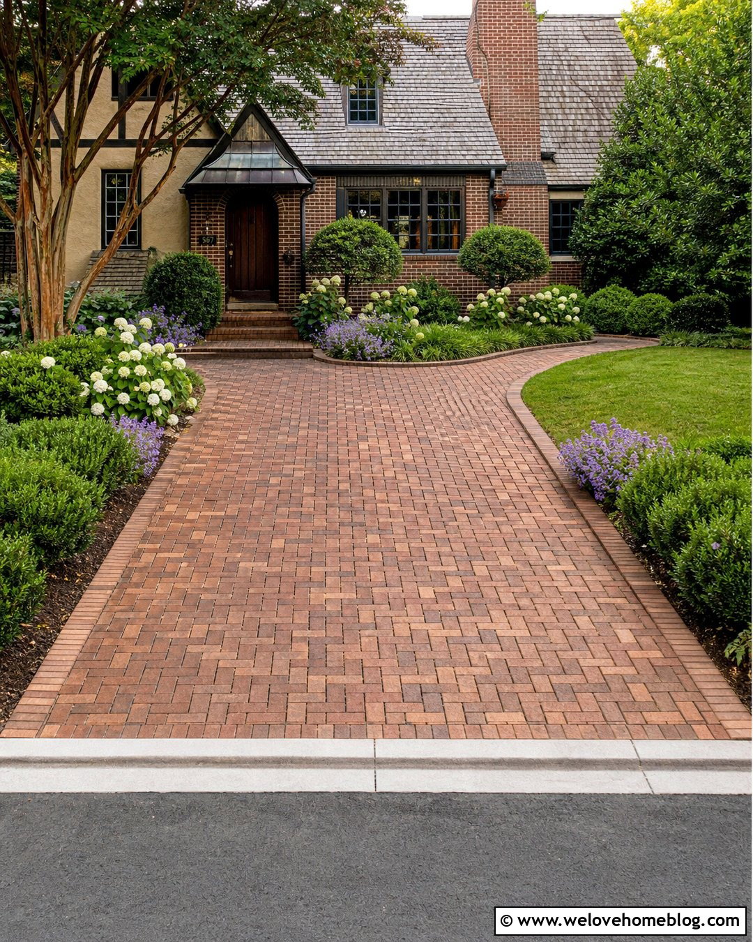 Basket Weave Brick Driveway - 20 Paving Bricks Driveways Ideas