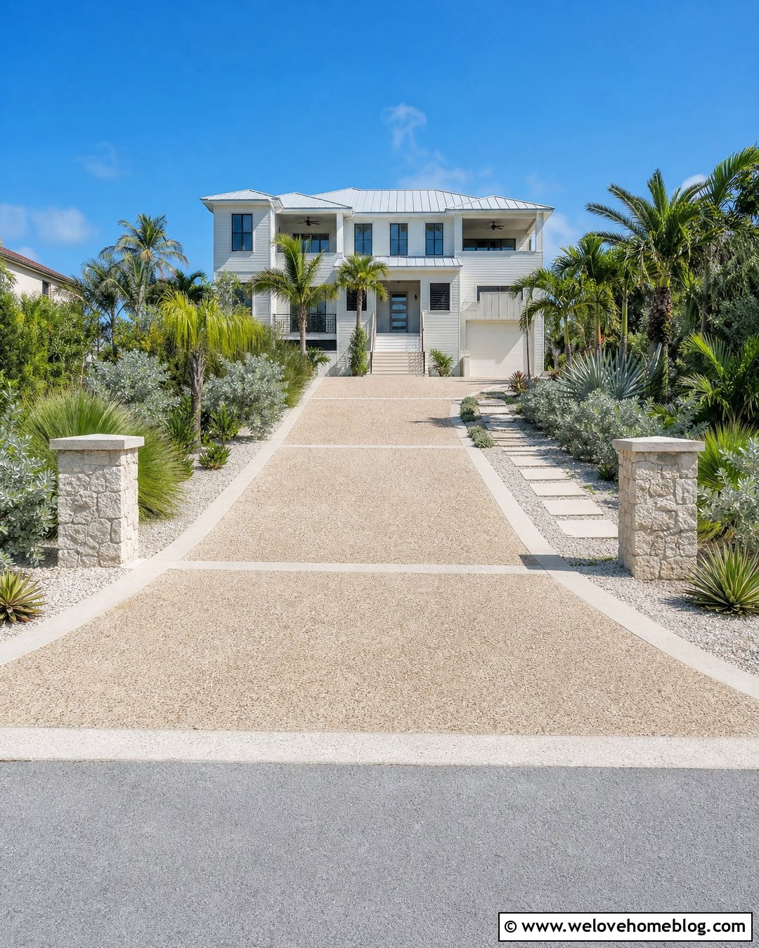 20 Beach House Driveway Entrance Ideas for Breezy Curb Appeal