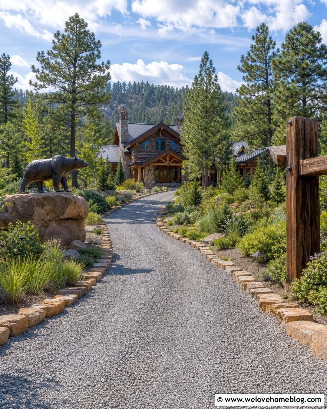 Bear Statues for Mountain Driveway - 20 Driveway Entrance Statues Ideas