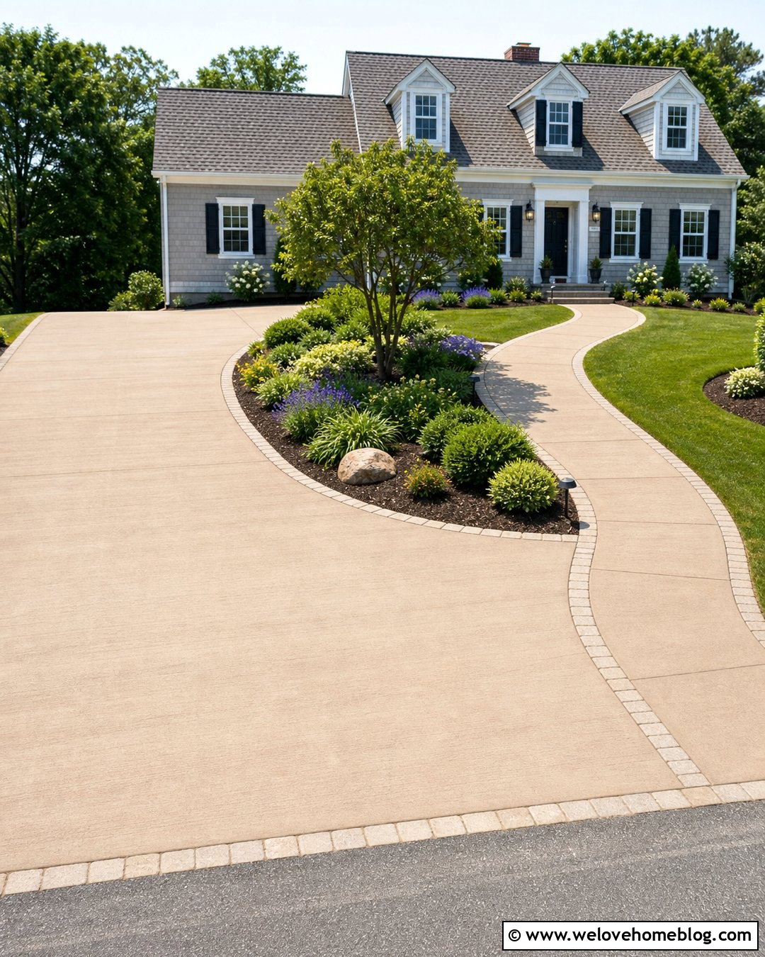 20 Beige Concrete Driveway Ideas for Warm, Modern Curb Appeal