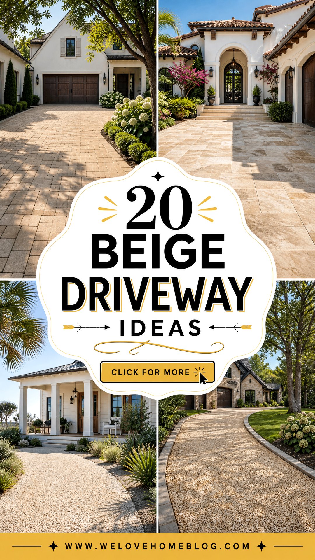 20 Beige Driveway Ideas for a Warm Polished Home Entrance - 20 Beige Driveway Ideas for a Warm, Polished Home Entrance