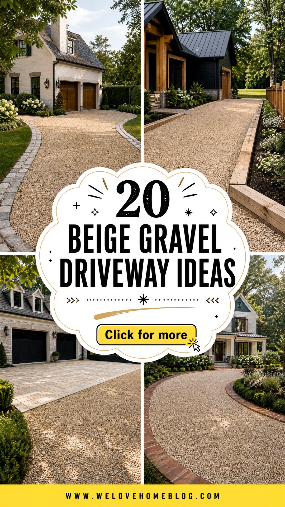 20 Beige Gravel Driveway Ideas for a Chic Natural Look - 20 Beige Gravel Driveway Ideas for a Chic, Natural Look