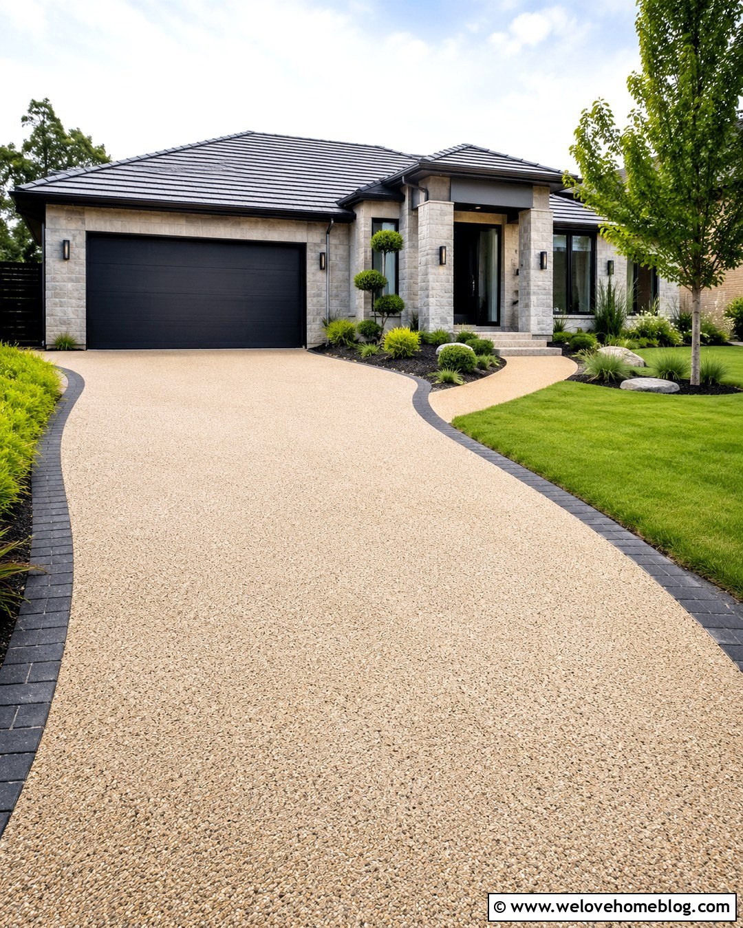 Beige Resin Bound Gravel Driveway - 20 beige driveway ideas
