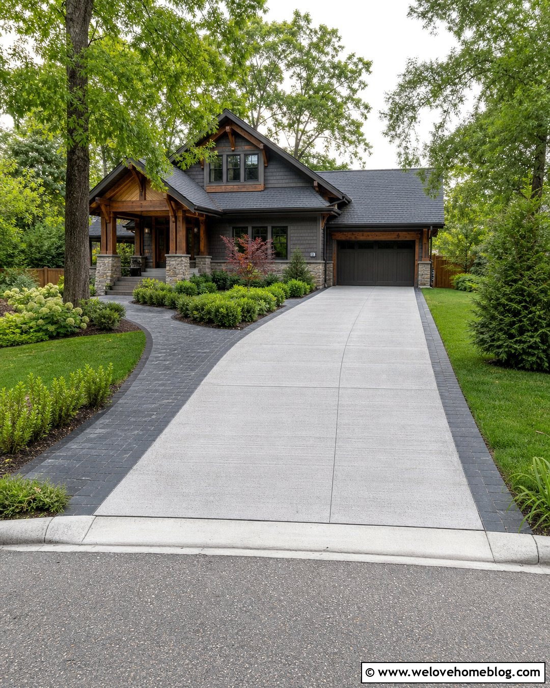 Belgian Block Driveway Curbing With Concrete - 20 driveway curbing ideas