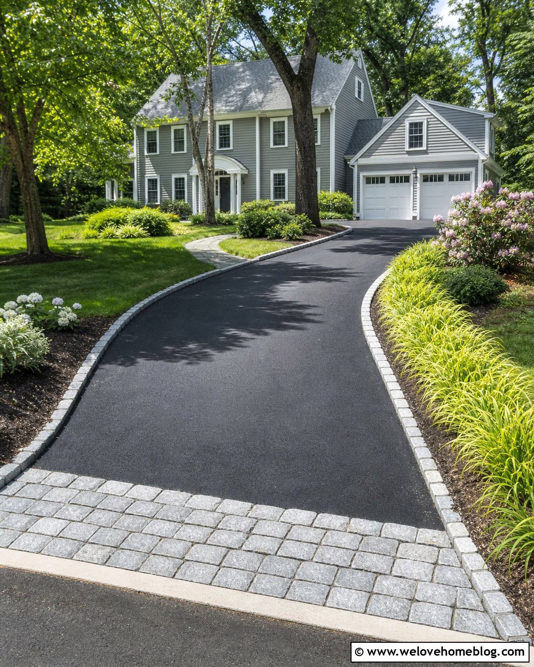 Belgium Block Apron With Matching Driveway Edging - 20 Belgium Block Driveway Apron Ideas