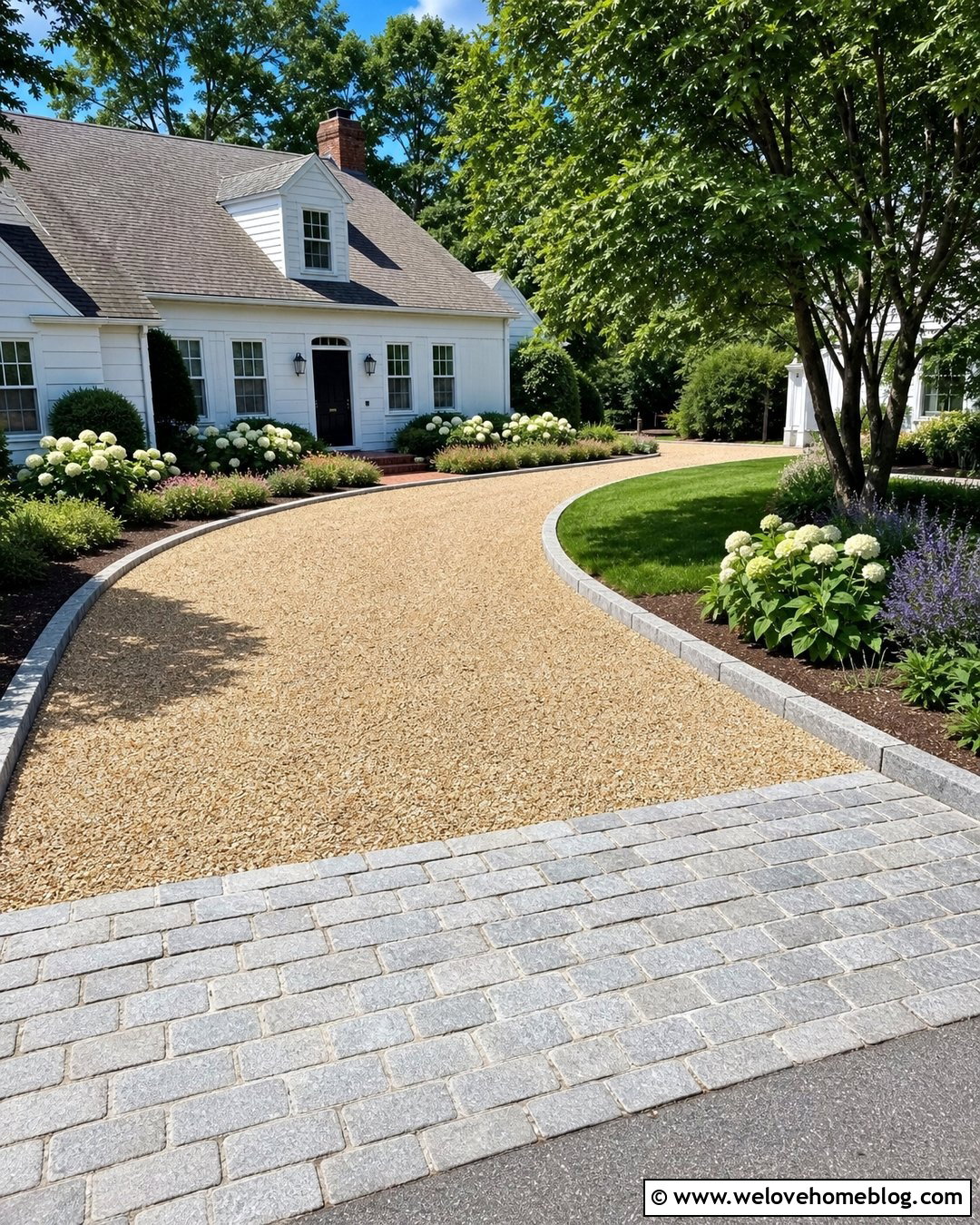 Belgium Block Apron With Pea Gravel Driveway - 20 Belgium Block Driveway Apron Ideas