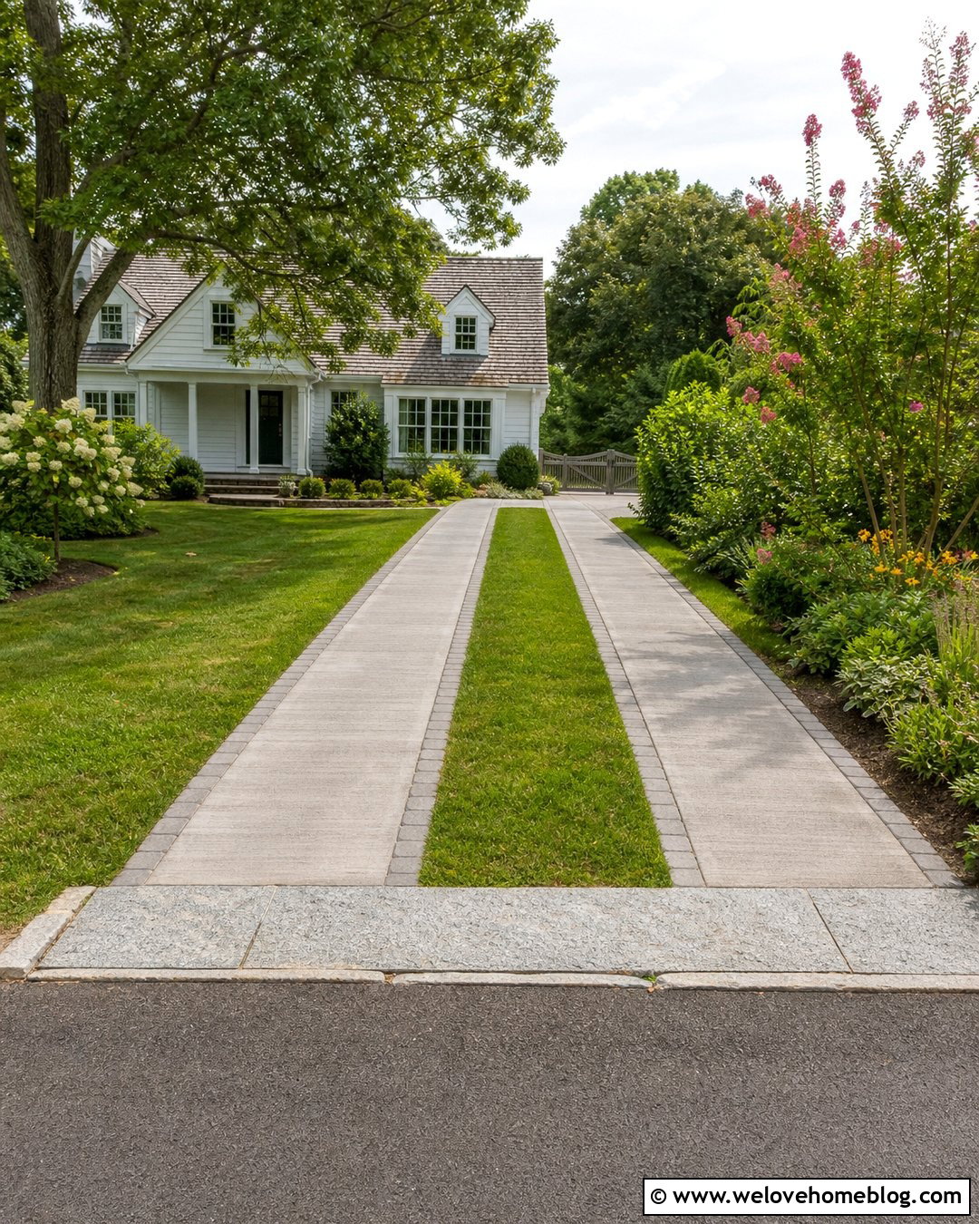 Belgium Block Driveway With Grass Strip - 20 Belgium Block Driveway Ideas