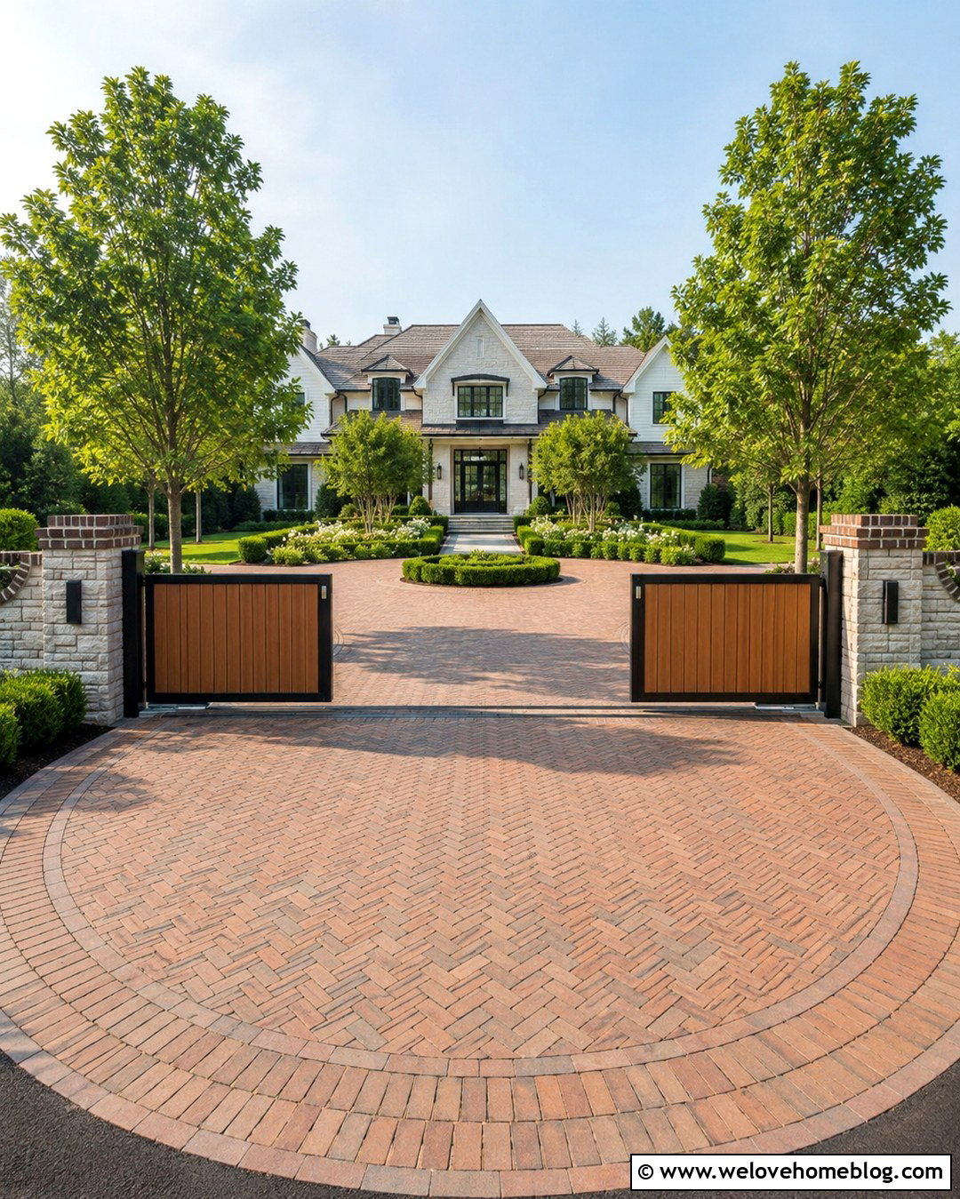 Bi Parting Sliding Gate - 20 driveway sliding gate ideas
