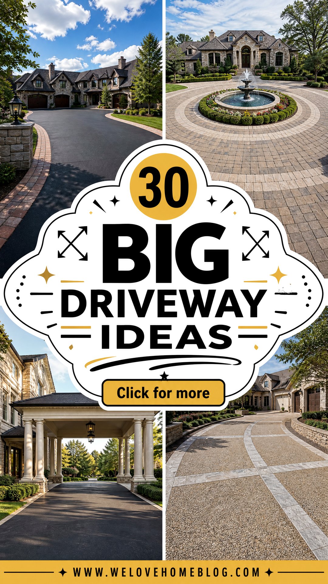 30 Big Driveway Ideas for Grand Entrances and Easy Parking - 30 Big Driveway Ideas for Grand Entrances and Easy Parking