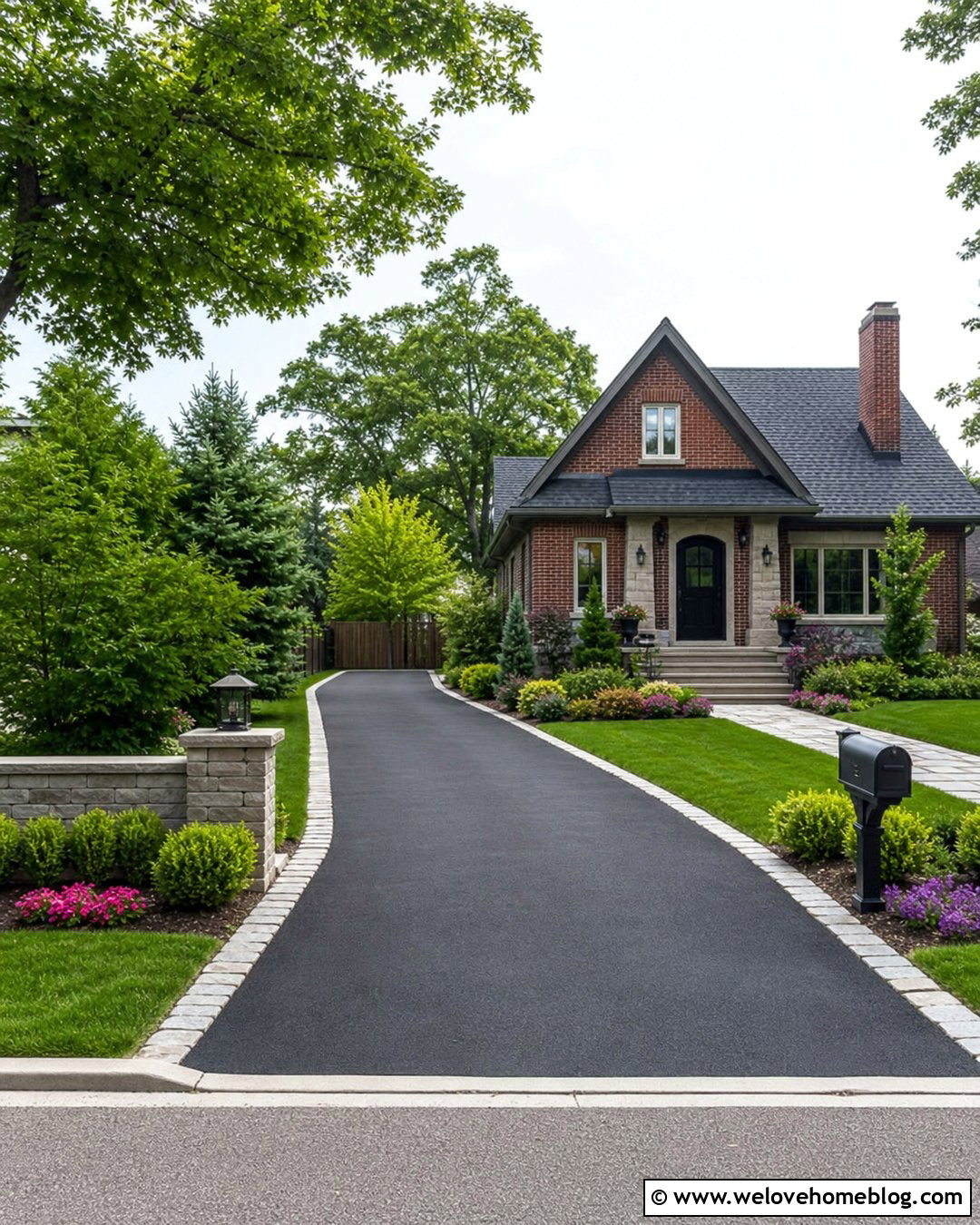 Bitumen Driveway With Address Sign - 25 Bitumen Driveway Ideas
