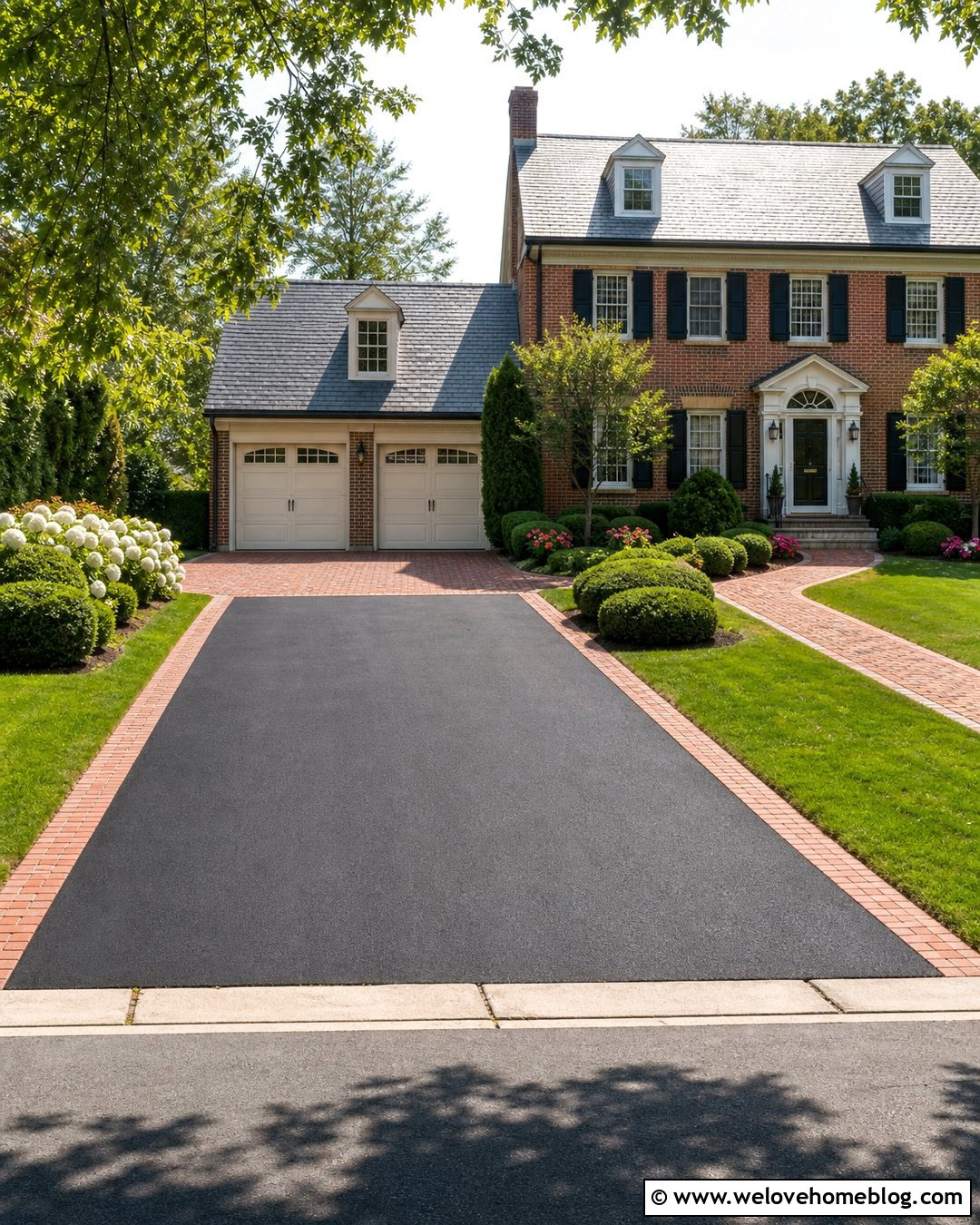 Bitumen Driveway With Brick Border - 25 Bitumen Driveway Ideas