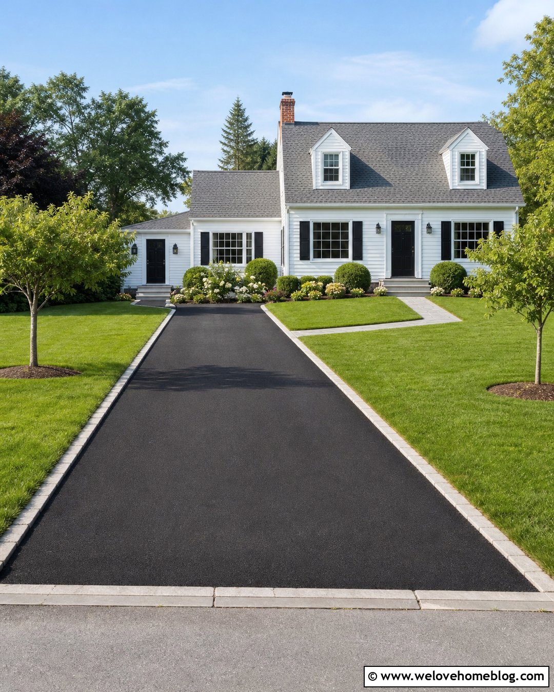 Bitumen Driveway With Grass Strip Border - 25 Bitumen Driveway Ideas