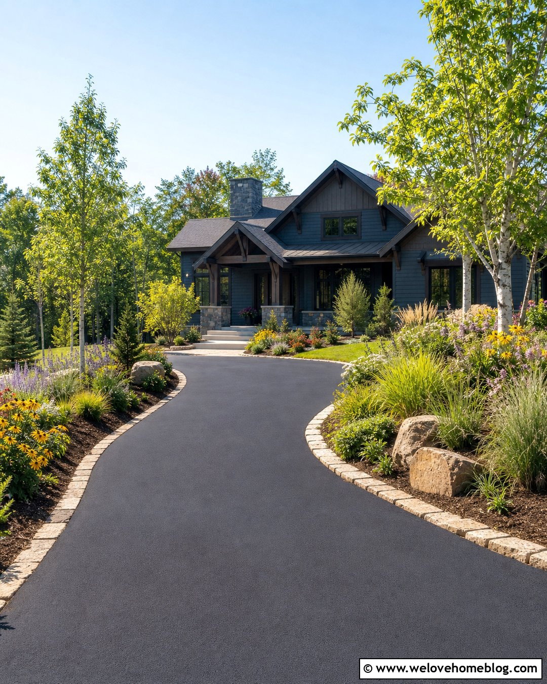 Bitumen Driveway With Native Landscaping - 25 Bitumen Driveway Ideas