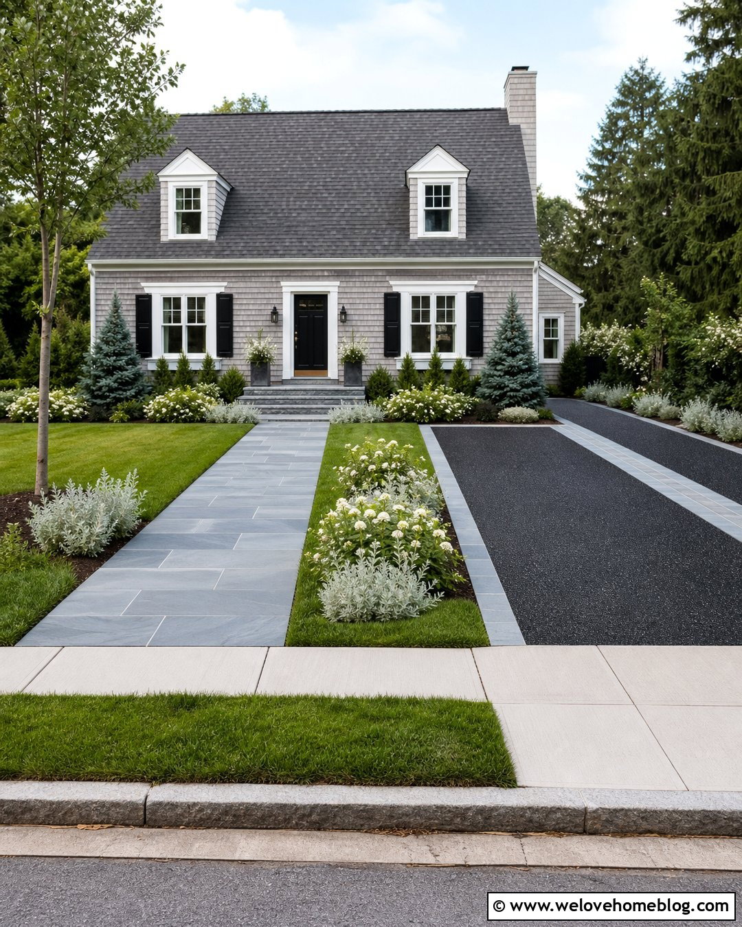 Black Aggregate Driveway With Bluestone Walkway - 20 black aggregate driveway ideas