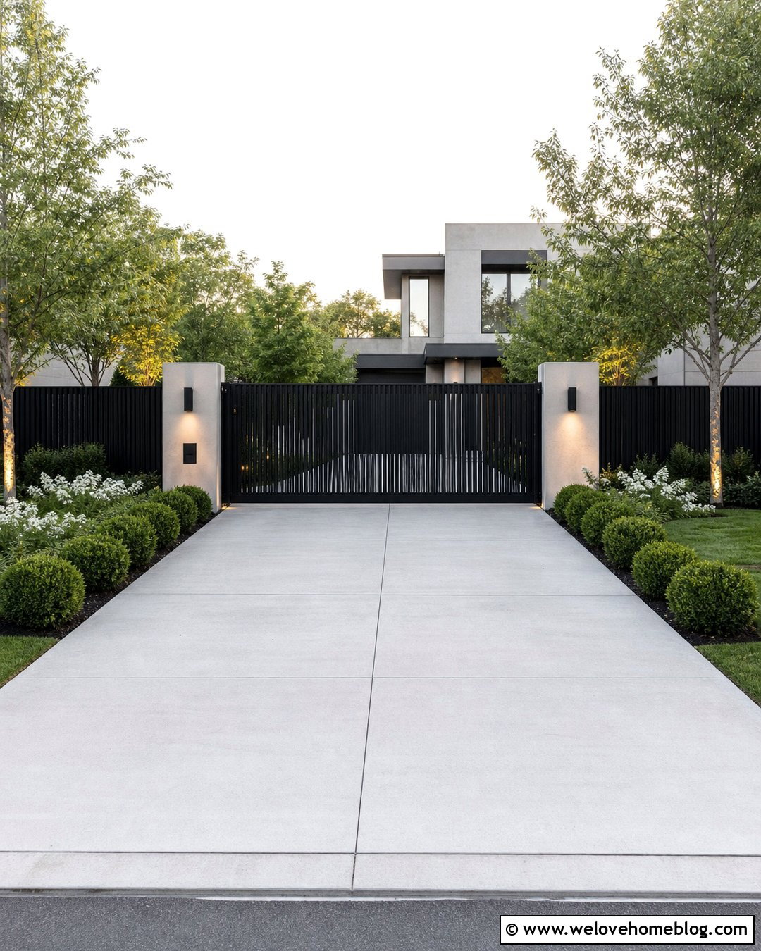 Black Aluminum Sliding Driveway Gate - 40 unique driveway gates