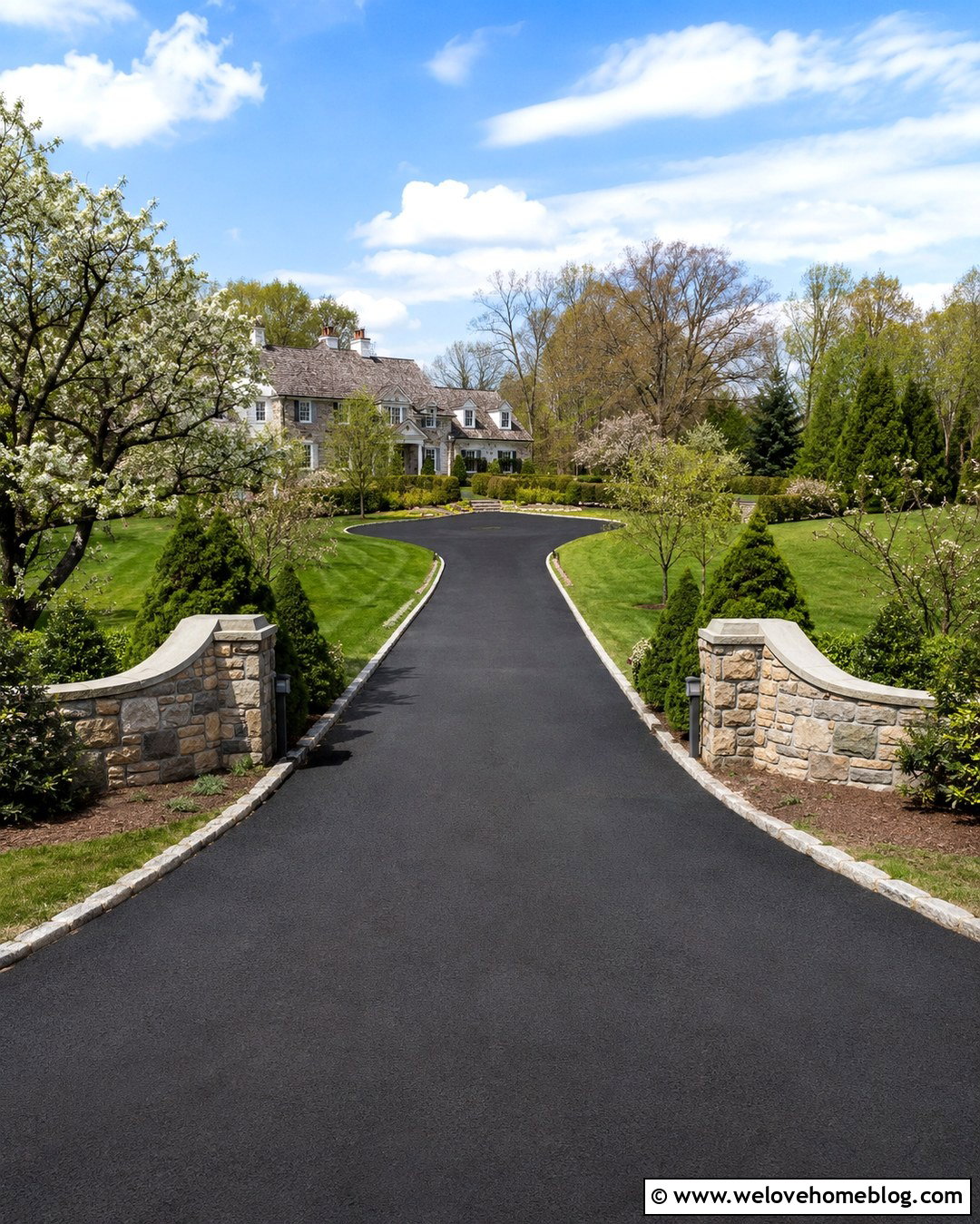 Black Asphalt Acreage Driveway - 20 Acreage Driveway Ideas
