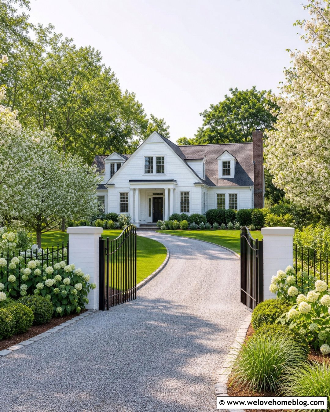 Black Cape Cod Driveway Gate - 25 Black Driveway Gate Ideas