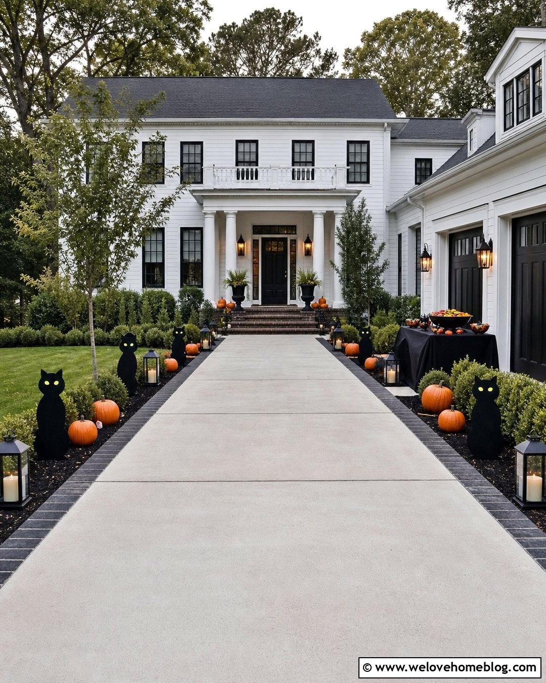 Black Cat Trick Or Treat Driveway - 25 Trick Or Treat Driveway Ideas