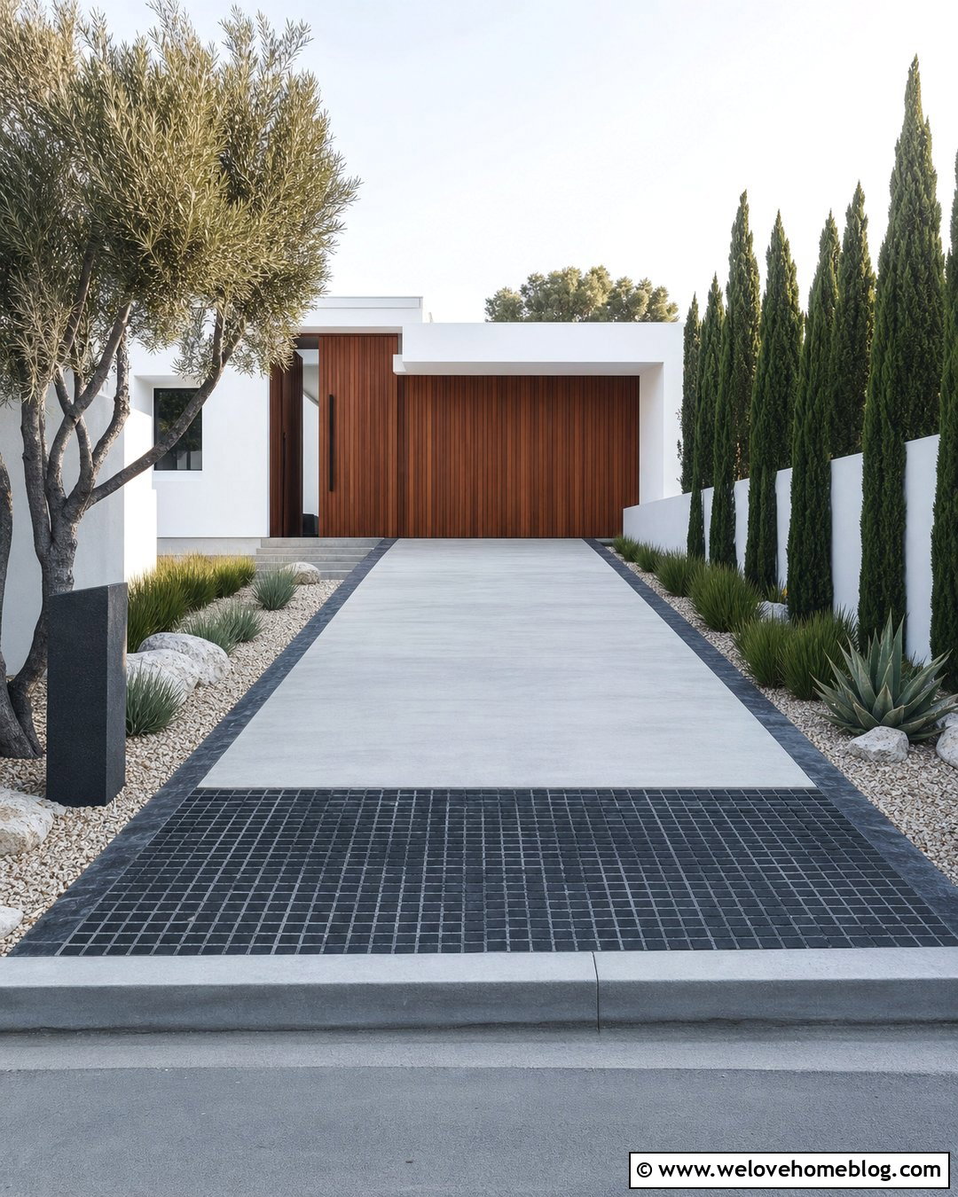 Black Cobblestone Driveway Entrance - 30 Cobble Stone Driveway Entrance Ideas
