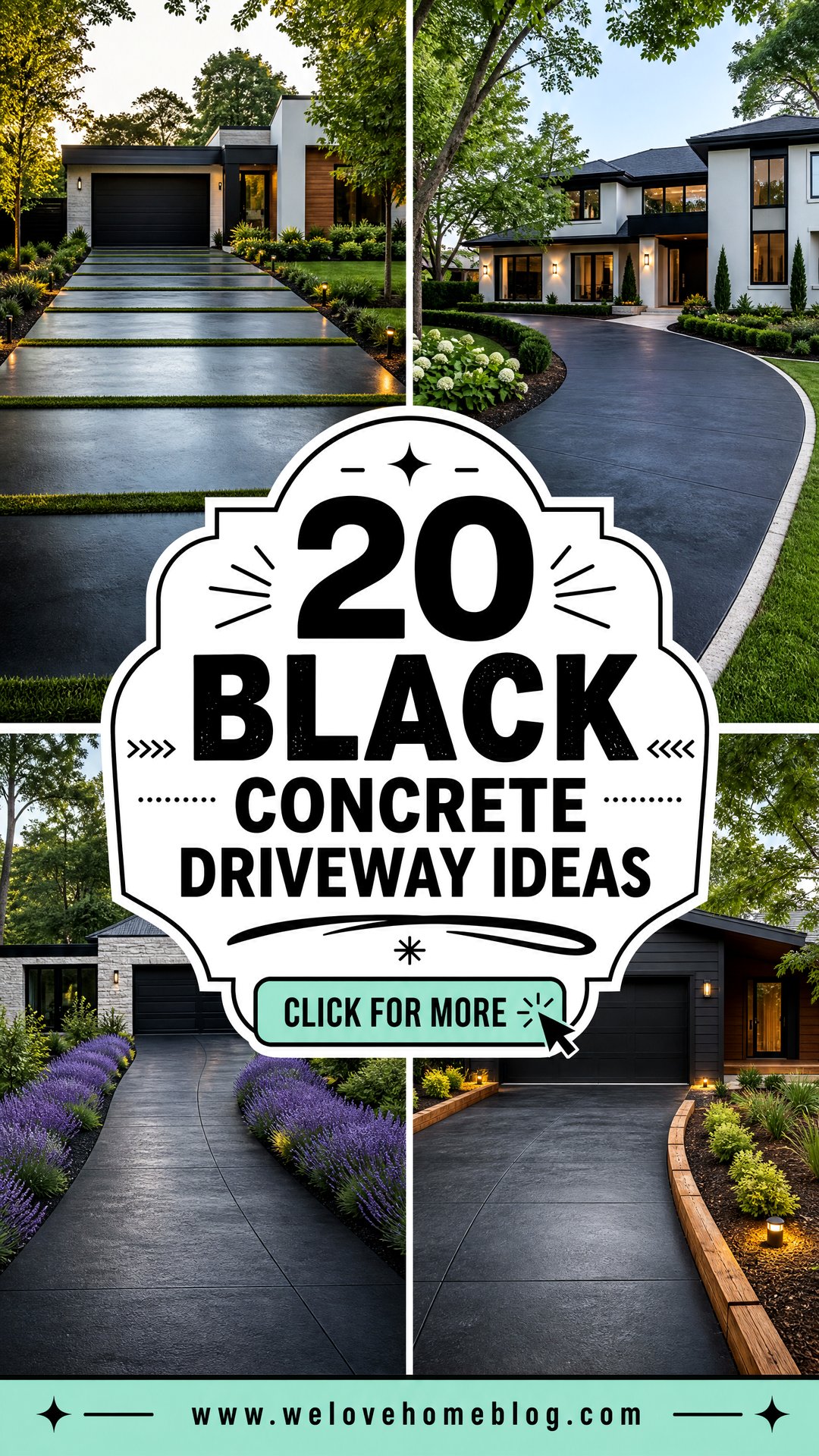 20 Black Concrete Driveway Ideas for Sleek Modern Homes - 20 Black Concrete Driveway Ideas for Sleek, Modern Homes