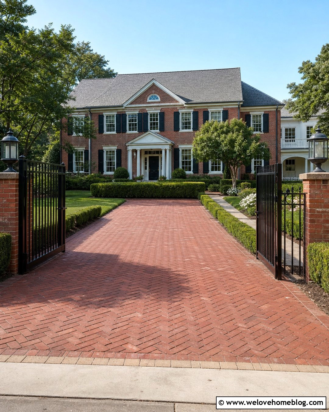 Black Metal Fence Driveway Gate