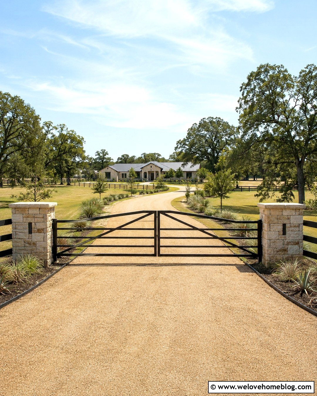 Black Metal Ranch Driveway Gate - 20 black metal driveway gate ideas