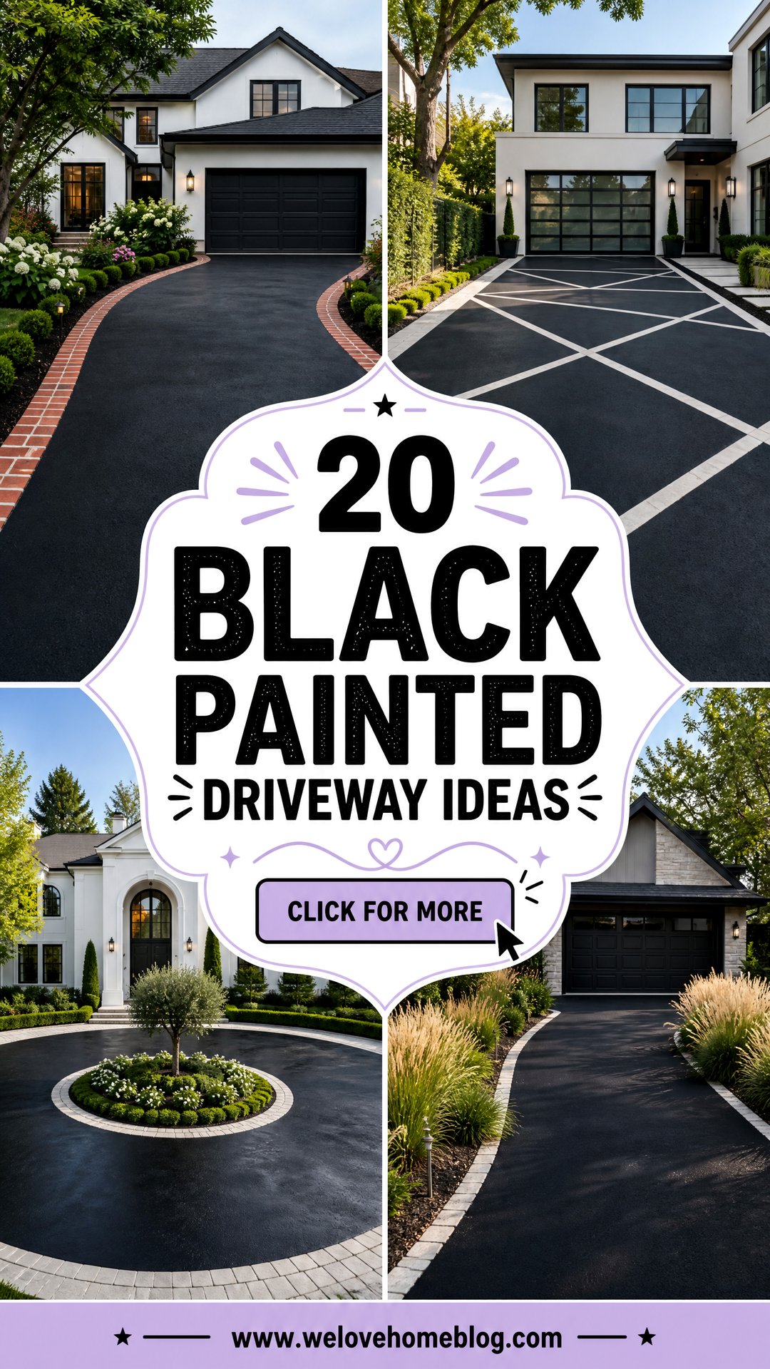 20 Black Painted Driveway Ideas for an Easy Curb Appeal Refresh - 20 Black Painted Driveway Ideas for an Easy Curb Appeal Refresh